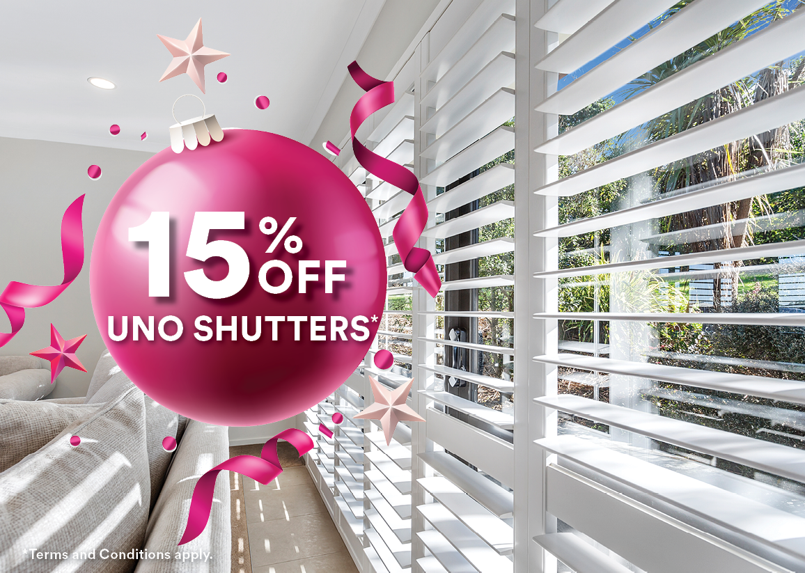 15% off Uno Shutters*